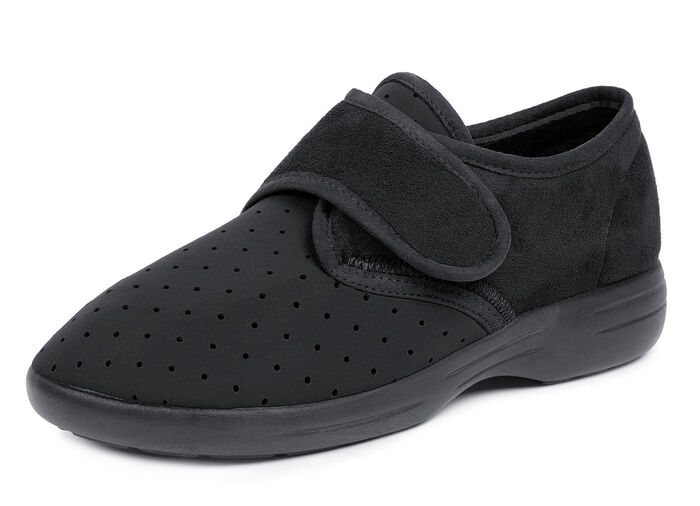 Aerosoft® Flex Stretch-Klettslipper von Jürgen Hirsch® SCHWARZ
