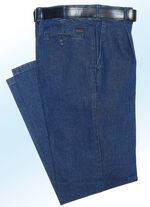B&uuml;gelfreie Jeans mit G&uuml;rtel in 3 Farben JEANSBLAU
