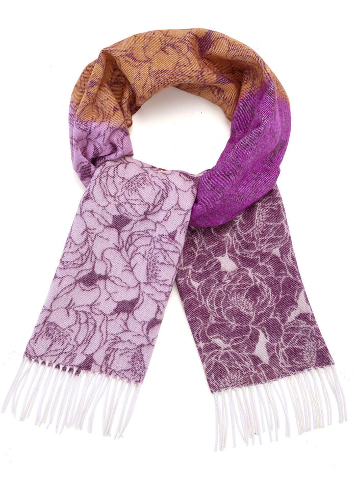 Schal mit Fantasiebl&uuml;ten 