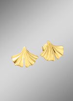 Nat&uuml;rliche Eleganz: Ohrstecker Ginkgoblatt 