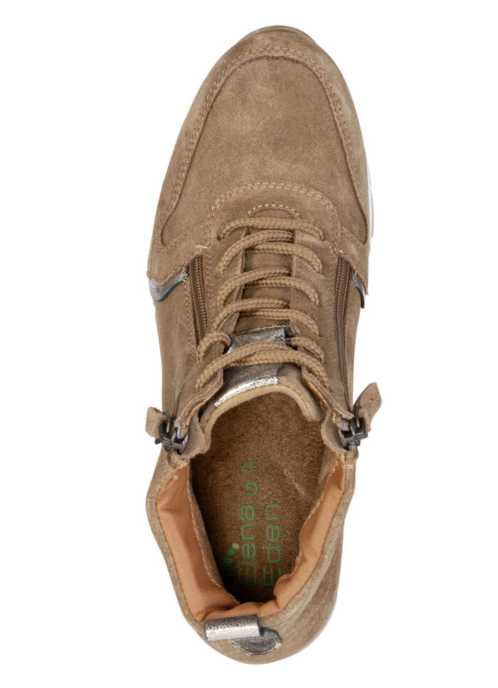 ELENA EDEN, gefütterte Damen-Boots, Winterschuhe, Weite G, mit herausnehmbarem Fußbett COGNAC