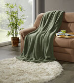 Wohndecke aus Teddy-Plüsch GRÜN