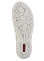 Rieker, klassische Damen-Slipper, mit Gummizug WEISS