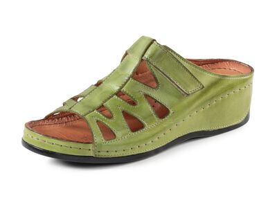 Gemini Pantolette aus teilweise schattiertem Rind-Nappaleder 