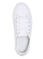 Elegante Damen-Schn&uuml;rschuhe, mit herausnehmbarem Fu&szlig;bett WEISS