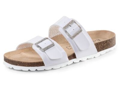 ELENA EDEN Pantolette mit Glitzersteinchen verzierten Schlie&szlig;en 