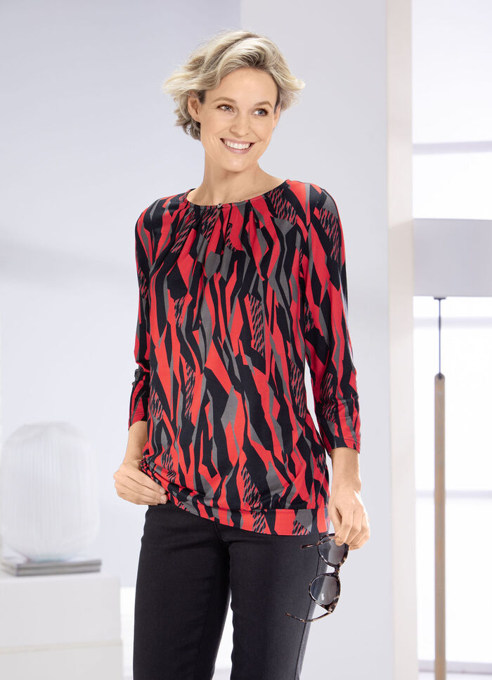 Shirt mit Schlingenknopfverschluss 