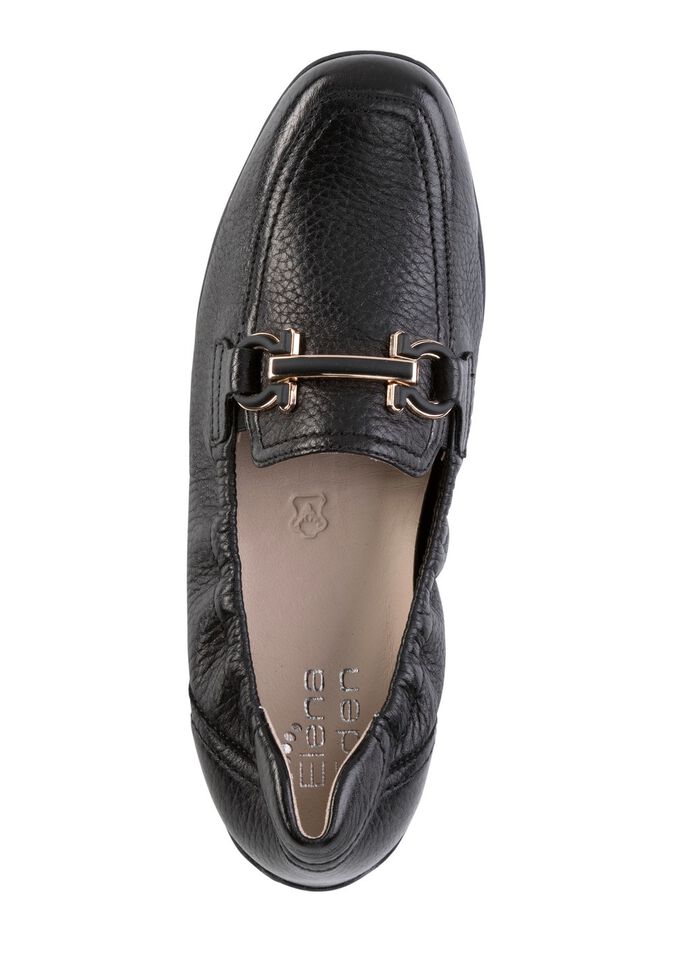 ELENA EDEN, elegante Damen-Slipper, Weite G, mit herausnehmbarem Fu&szlig;bett SCHWARZ