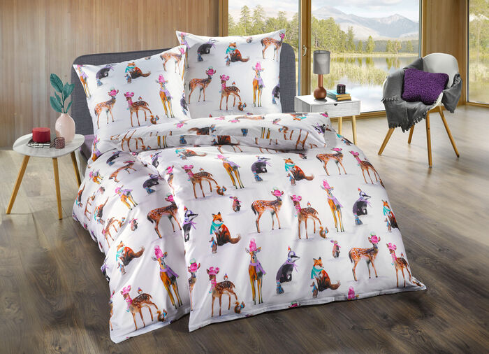 Allover dessinierten Bettw&auml;sche-Garnitur 