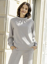 Sweatshirt mit Stehkragen GRAU