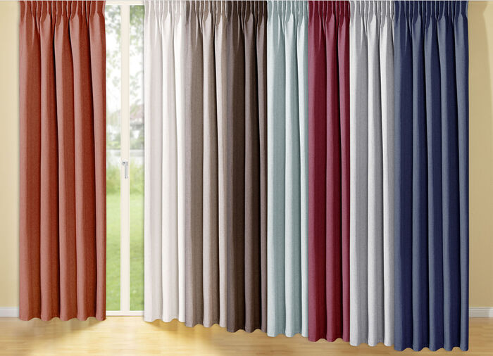 Energiespar-Verdunkelungsschals in Leinenoptik BEIGE