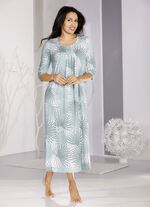 Nachthemd, kn&ouml;chellang und 3/4 lange &Auml;rmel 