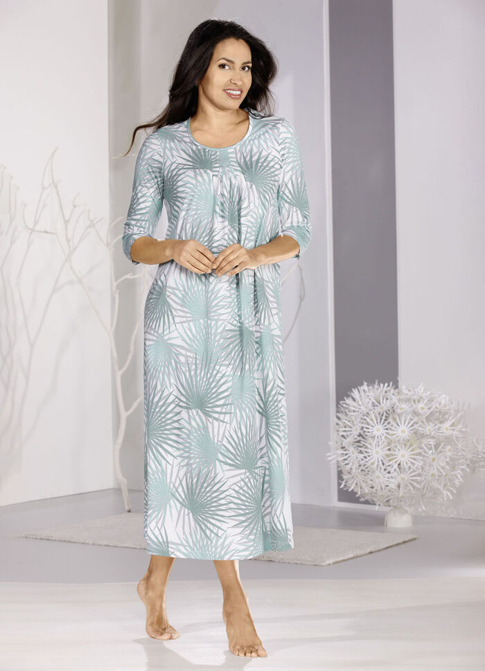 Nachthemd, kn&ouml;chellang und 3/4 lange &Auml;rmel 