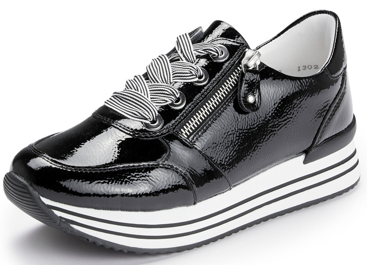 Schuhe - Remonte Sneaker mit effektvoller Schnürung, in Größe 036 bis 042, in Farbe SCHWARZ Ansicht 1